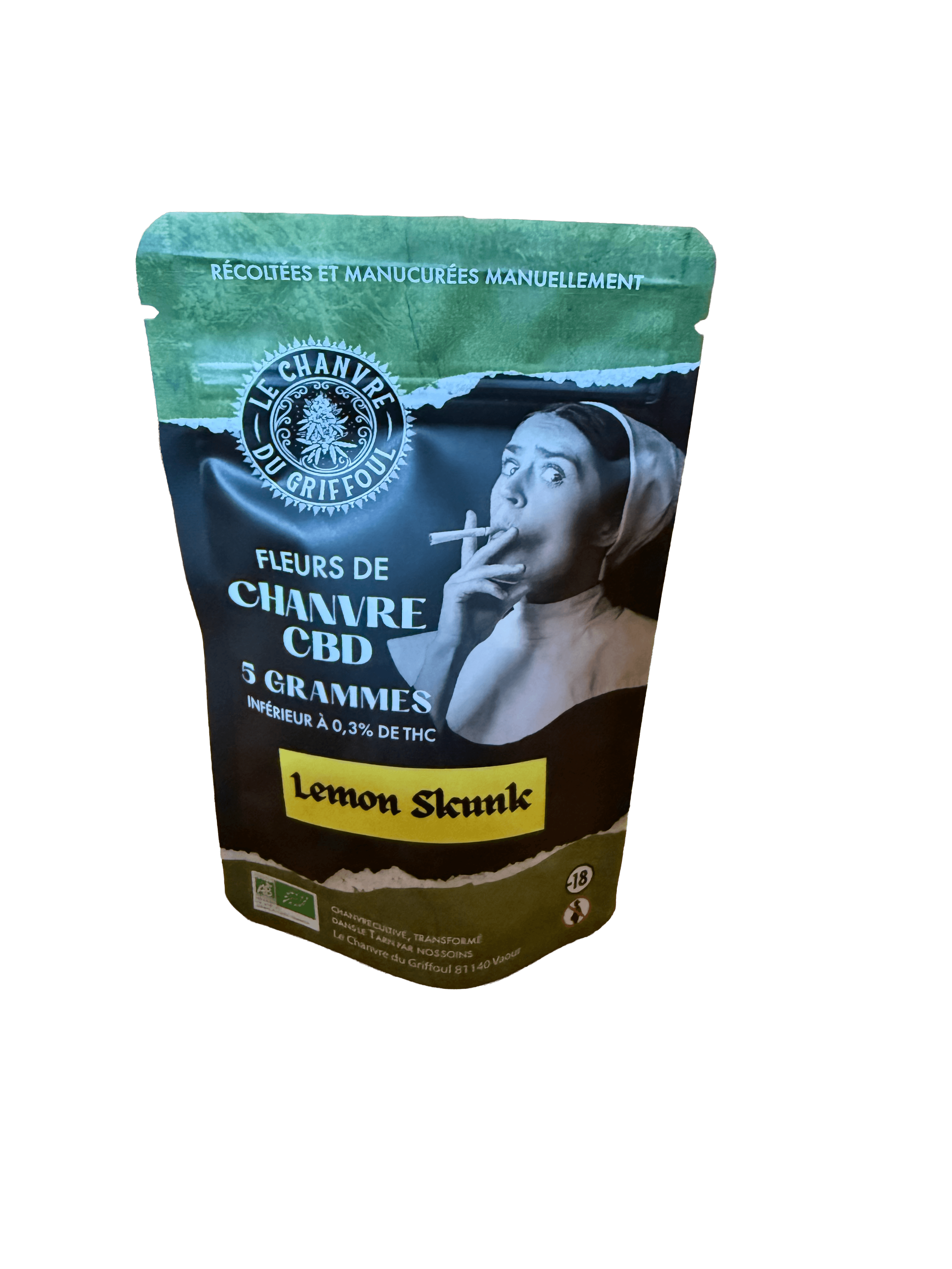 Fleur CBD Lemon Skunk en 5g — fleur CBD sativa française Moody Shop, ~8%