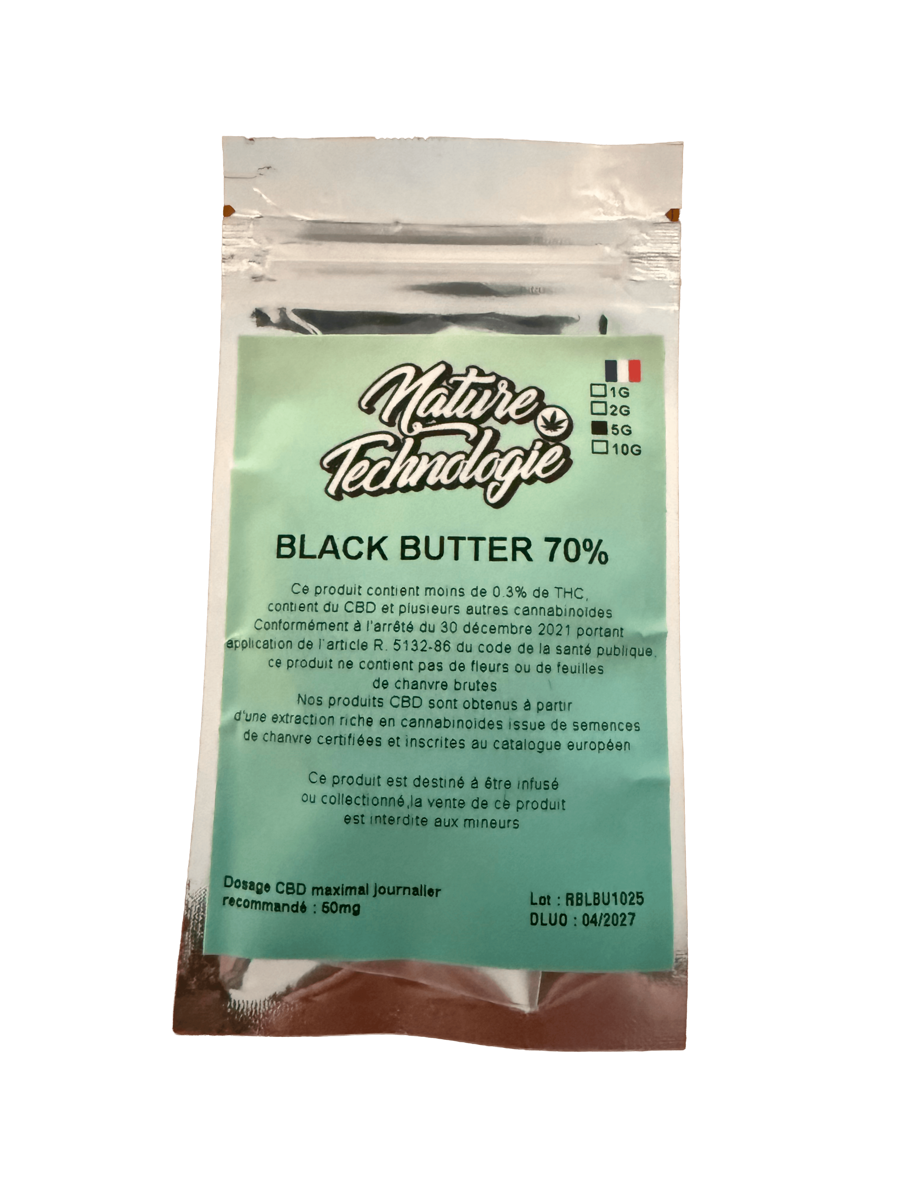Résine CBD Black Butter — 5g Moody Shop — résine CBD ~24% pour rituel du soir et sommeil profond