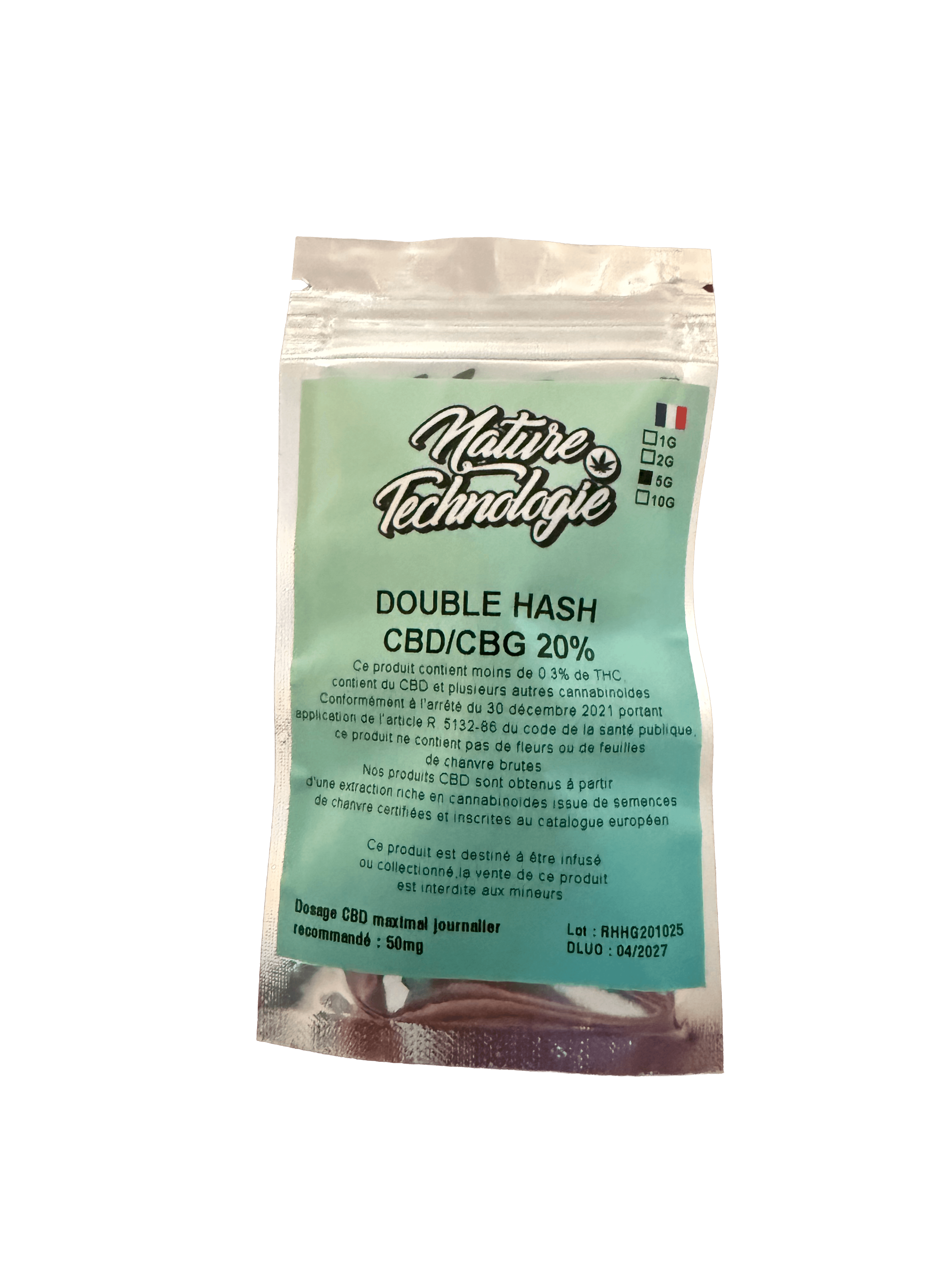 Résine CBD Double Hash CBD/CBG — 5g Moody Shop — résine CBD ~18% CBD + ~8% CBG pour concentration et clarté mentale