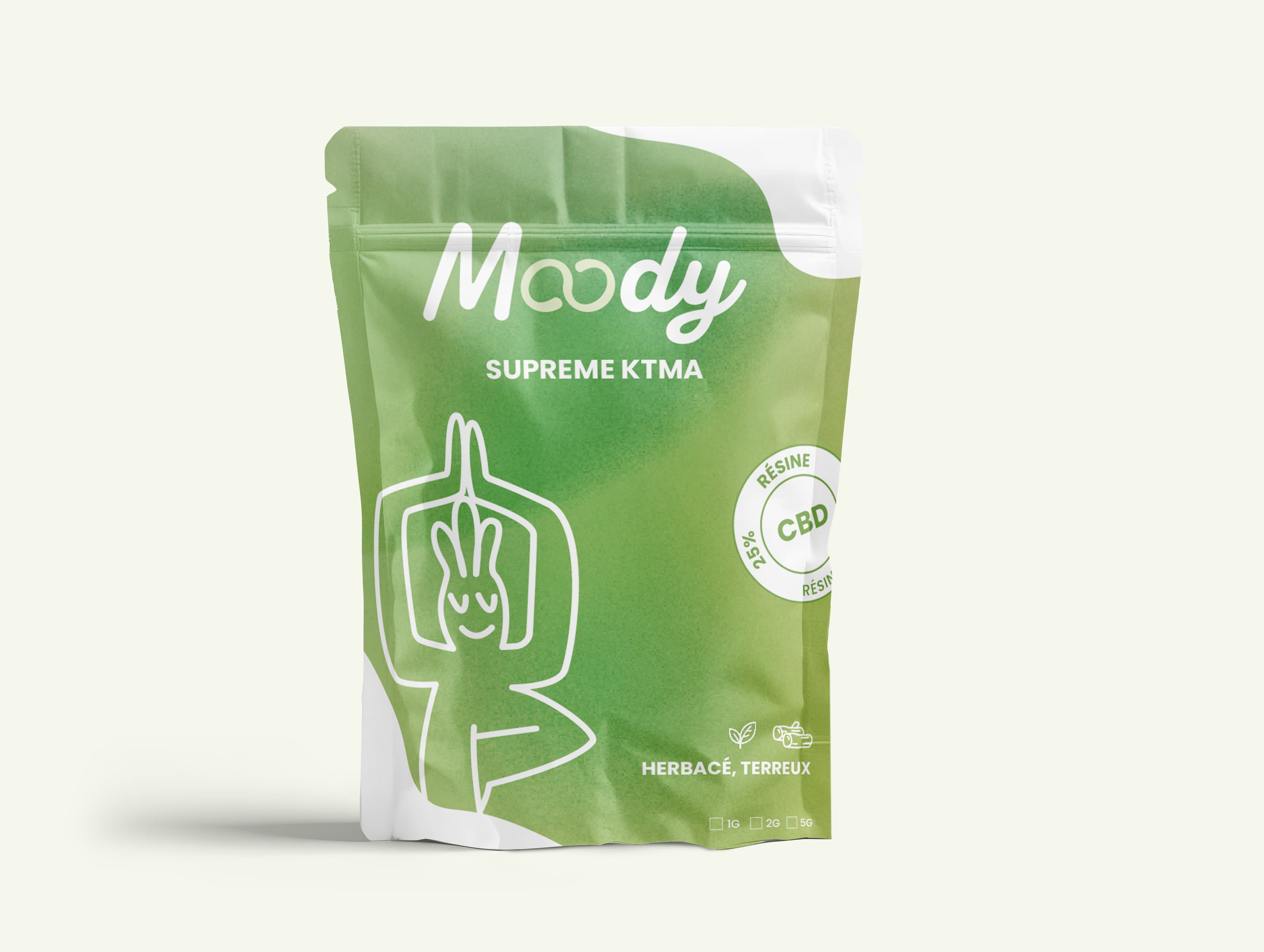 Résine CBD Supreme KTMA — 5g Moody Shop — résine CBD ~25% pour détente naturelle